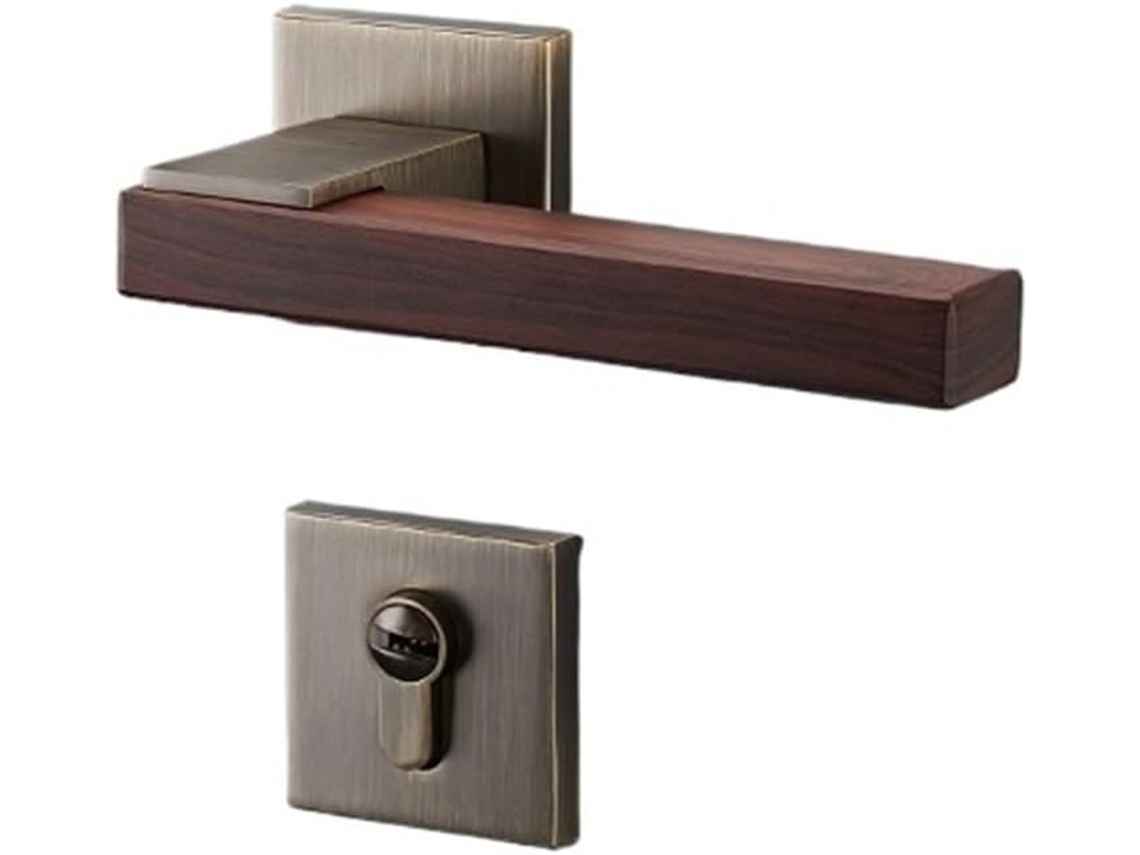 Cerradura De Puerta China For Interiores, Silenciosa, For Dormitorio, Con División, Madera, Succión Magnética,