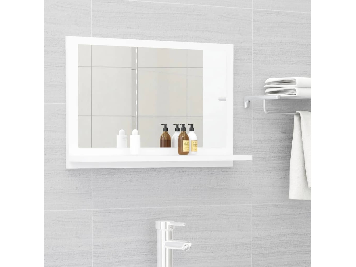 Espejo de baño de madera blanca Lovely Home