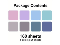Bloc de notas Eifson con 160 hojas adhesivas transparentes (color Morandi)