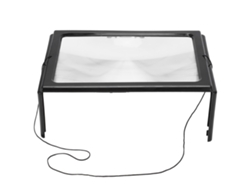 Lupa De Mesa Con Luz Led Y Soporte, Aumento De 3x, Lupa De Lectura A4 Para Uso Doméstico, Práctica, De Pvc.