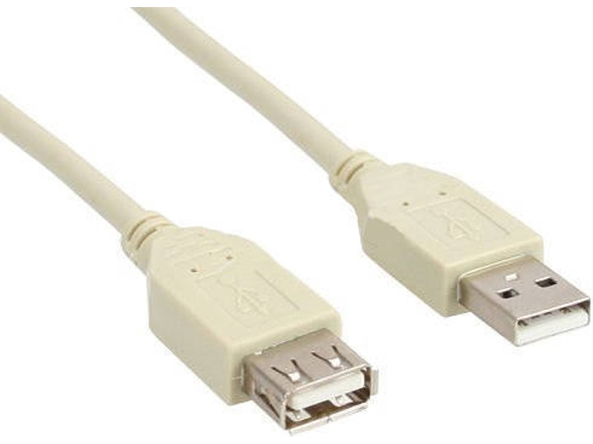 Cable USB INLINE (USB - 1 m - Beige)