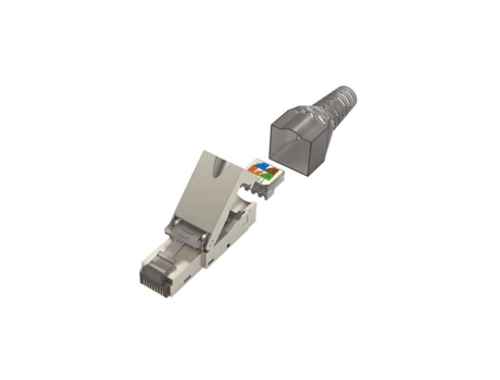 Conector de Red HAMA Cat-6A 10 Gbit/s Blindado