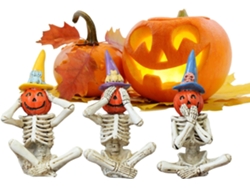 Figuras de esqueleto aterradoras de Halloween para mesa, decoración de mesa de terror de esqueleto, Gokoco