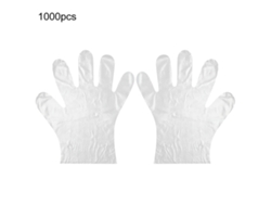 1000 Guantes Plásticos Desechables Transparentes Gruesos Antideslizantes Para Catering, Peluquería, Carnicería Y Salones De Belleza
