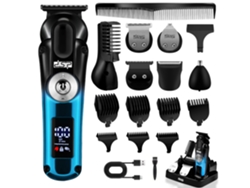 (azul, Recarregável Via Usb) Máquina De Cortar Cabelo Multifuncional 8 Em 1 Com Função De Recarga Usb