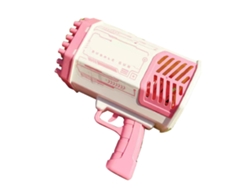 Máquina De Burbujas Portátil Para Niños Con Batería De Litio, 69 Agujeros, Blower De Burbujas Rosa