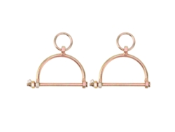 2 Piezas De Anillo Nasal De Acero Inoxidable Para Vacas Y Toros, Herramienta De Media Corteza, Clip Práctico Para Ganado De Granja