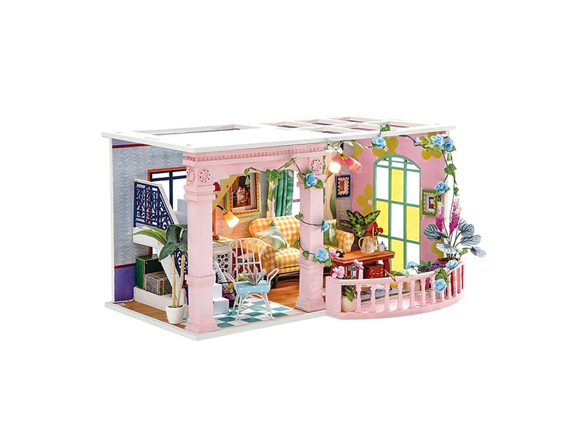 Exquisita Casa De Muñecas De Madera Con Patio, Dimensiones: 30x195x165 Cm