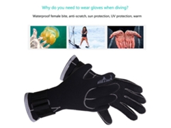 Xldivesail Guantes Buceo Neopreno Negro 3mm Patchwork Natación Cálidos Parejas Snorkel Pesca Submarina Caza Buceo