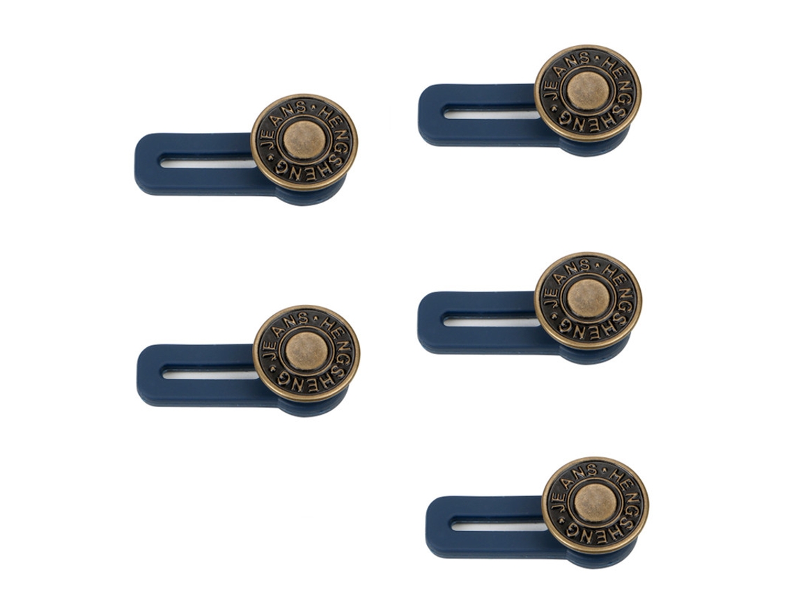 Extensión De Cintura Con Botón Para Jeans, Faldas Y Pantalones. Paquete De 5. Blue
