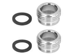 2 Adaptadores De Rosca Recta De 15/16" Macho A 27/32" Hembra A Manguera De Jardín De 17/16".