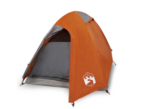 Tienda de campaña para 2 personas VIDAXL impermeable gris y naranja