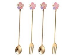 Juego de cubiertos de acero inoxidable - 4 piezas de cucharas soperas TRUYUETY