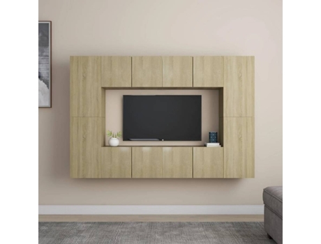 Conjunto 8 de muebles de salón VIDAXL roble Sonoma