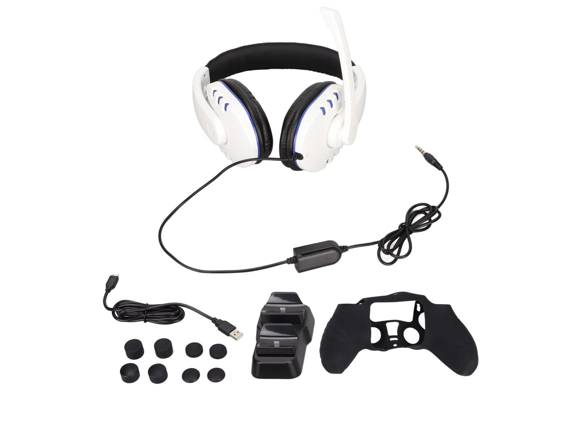 Accesorios Para Mando De Ps5: Auriculares Para Juegos 12 En 1, Estación De Carga Doble, Funda Protectora, Protectores