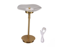 Rebe-lámpara De Mesa Táctil Regulable Sin Escalas Con 3 Modos De Color Recargable Usb Luz Nocturna Color Cobre