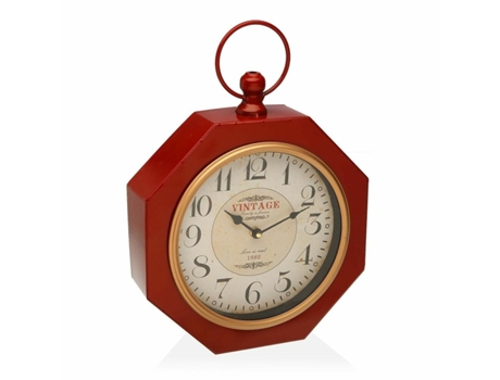 Reloj de Pared Versa rED Metal (28 x 8 x 40 cm)