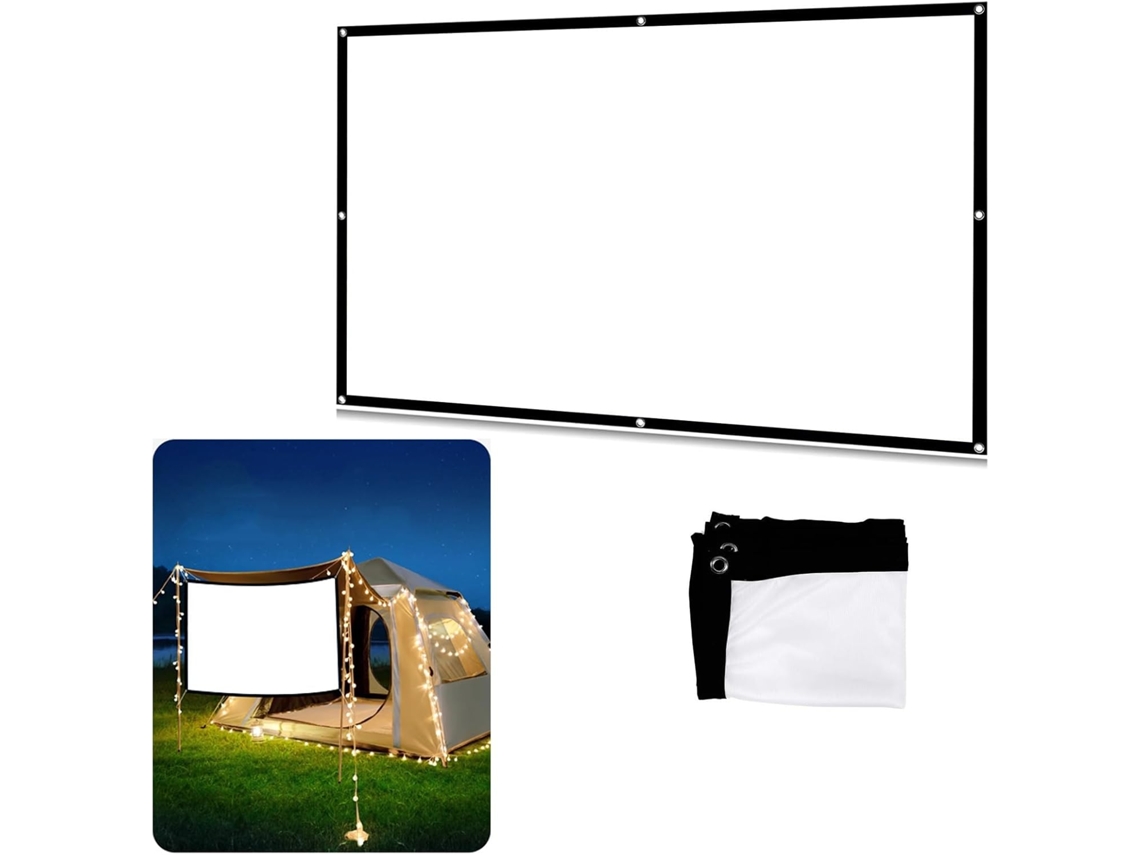 Pantalla De Proyección De 60 A 200 Pulgadas, Pantalla Portátil Plegable Para Exteriores, Pantalla De Proyector