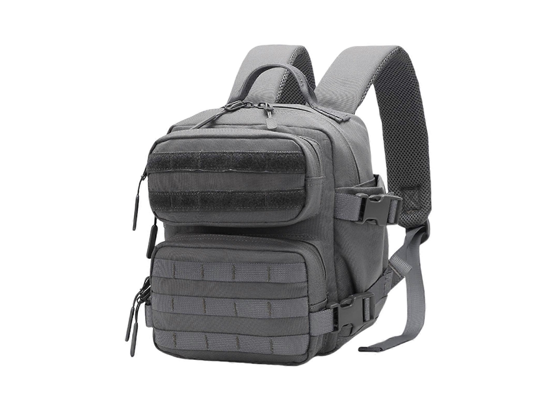 Mochila multifuncional de 9 litros para acampar, hacer senderismo, ir al gimnasio y practicar deportes; ideal para actividades al aire libre como el ciclismo. Color: Gris.