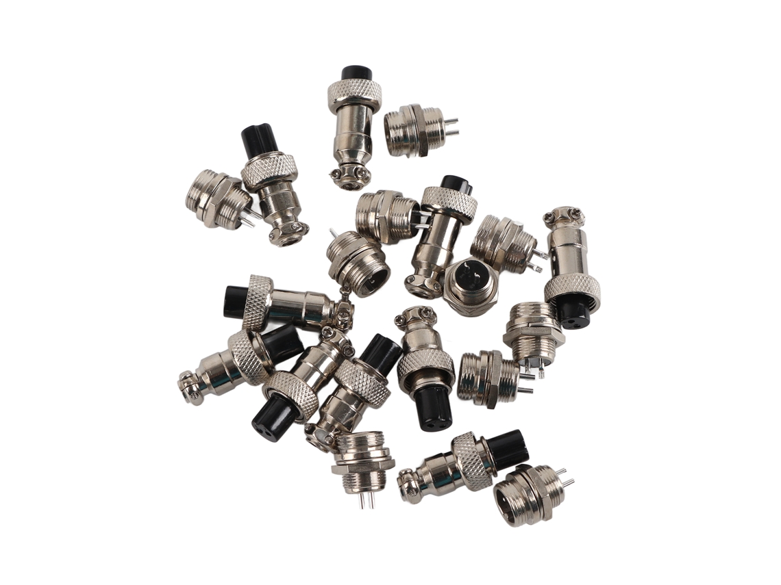 Yncm2026-10 Conjuntos Conector De Aviación Gx12 2pin 12mm Macho Hembra Socket Metal