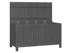Maison Exclusive - Caja De Almacenaje Jardín Madera De Pino Gris 121x55x64 Cm