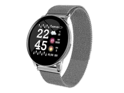 Reloj inteligente unisex IP67 resistente al agua, con monitor de actividad física, compatible con Android e iOS Ly Ebike (plateado)