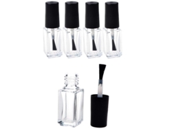 Frasco Vacío De Esmalte De Uñas Con Pincel (paquete De 5 De 5 Ml) Para Manualidades Y Viajes.