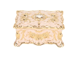 Joyero rectangular para guardar joyas y decoración antigua