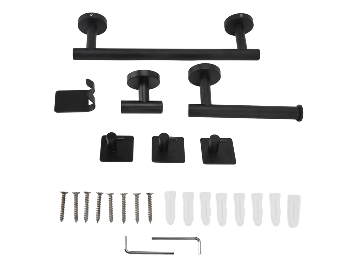 Juego de toalleros de acero inoxidable, 7 piezas, para baño