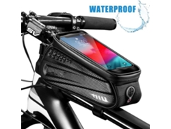 Bolsa impermeable para teléfono de bicicleta, soporte para bolsa de bicicleta con marco y manillar de pantalla táctil sensible, bolsa para bicicleta MTB para 6,5