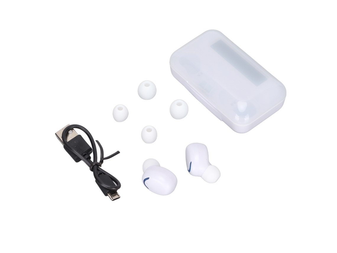 Auriculares Inalámbricos Bluetooth 5.1 Con Estuche De Carga, Cancelación De Ruido, Micrófono Y Pantalla Lcd Para Deportes Y Trabajo.