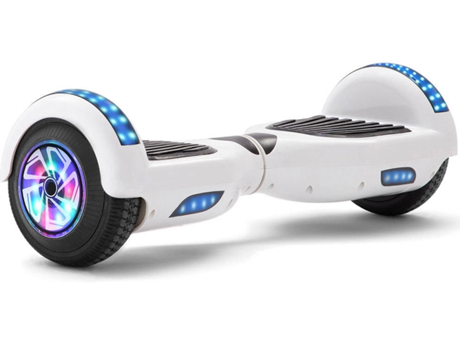Hoverboard E-RIDES TLTL5 Blanco (Altavoz Bluetooth|Autonomía: 30-60 min| Velocidad Máx: 12 km/h)