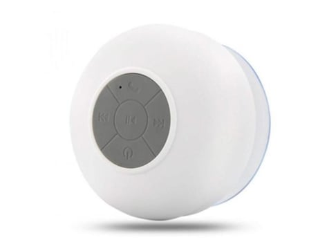 Altavoz Bluetooth Manos libres para automóvil inalámbrico compatible a prueba de agua portátil adecuado para PC de teléfono celular blanco
