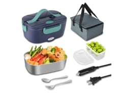 Fiambrera Portátil De Acero Inoxidable Con Calefacción (12v, 24v, 220v) Para Comidas Calientes En El Coche.