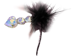 Pinza Para El Cabello En Forma De Corazón Con Pedrería Y Plumas Para Niñas Y Mujeres.