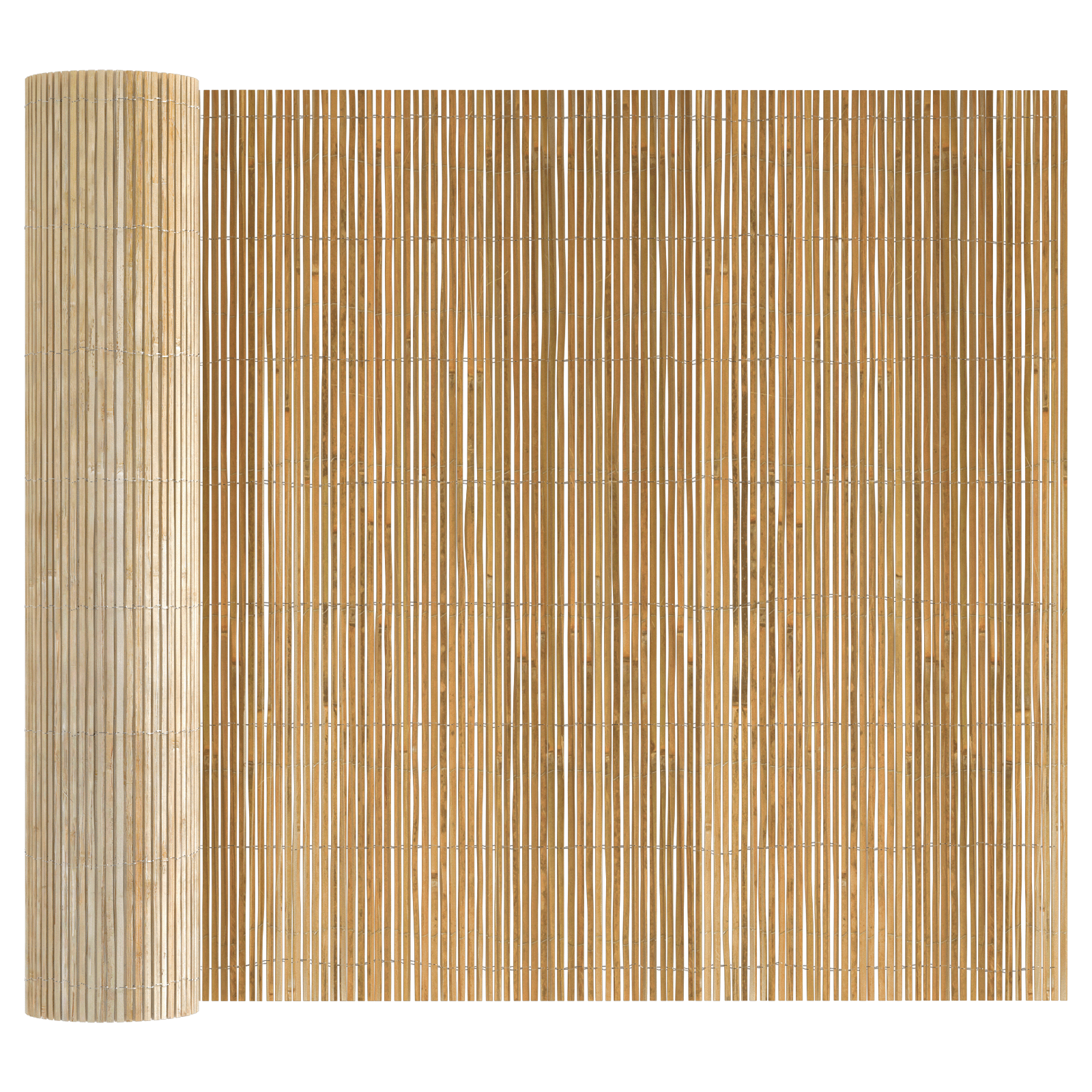 Panel de valla de privacidad de bambú natural Vidaxl, fibra de bambú beige (400 x 125 cm)