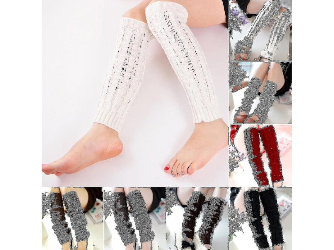 2026-calentadores De Piernas Para Mujer Tejidos A Punto Cable Invierno Calientitos Medias Leggins Bufandas Para Botas Srbtv