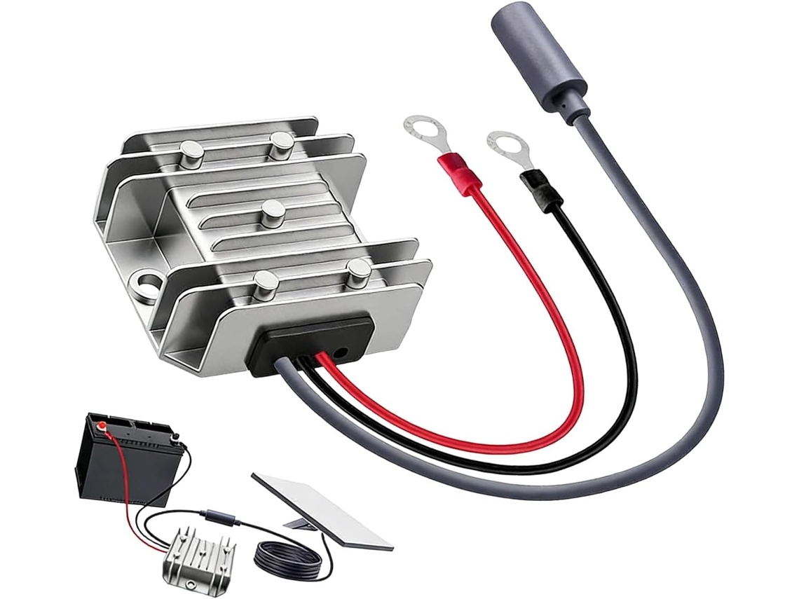 Adaptador De Entrada Compacto Y Eficiente De 12v-24v, Salida De 30a Y 3.5a, Cable Frío Resistente Al Agua.