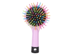 Pequeño Peine De Masaje Antiestático De Plástico Cartón Portátil Cepillo De Pelo (rosa)