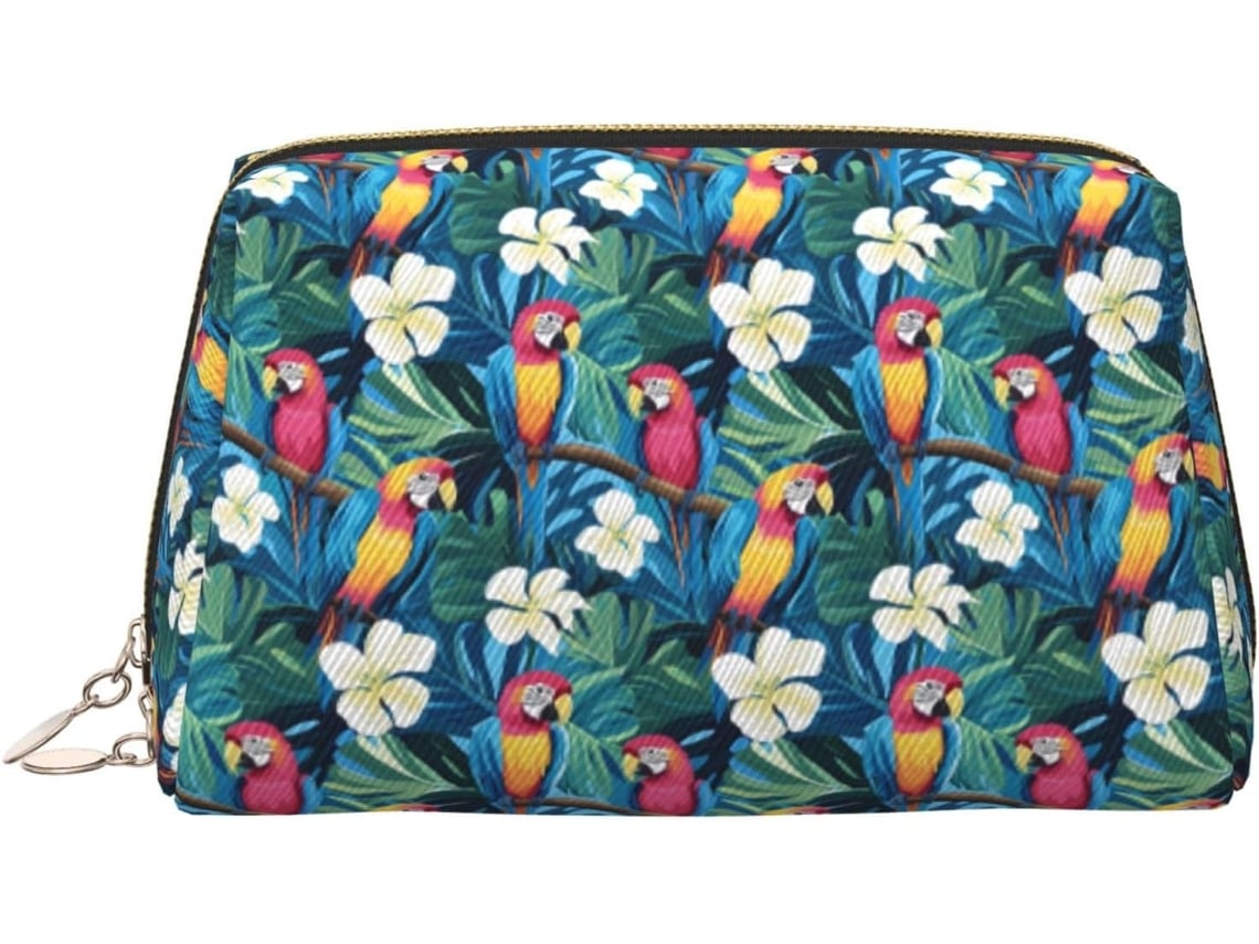 Neceser De Viaje Cuero Organizador Para Mujer Diseño Estampado Vacaciones