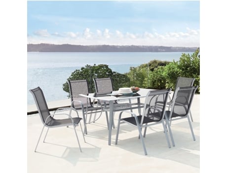 Conjunto de Jardín CONCEPT U Alassio Mesa y 6 Sillas