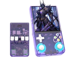 Consola portátil R36 Ultra 4 IPS Hollow | 20.000 juegos | 25 emuladores | Linux | Wifi 2.4G | Conexiones externas | Morada | 128GB | Zruxe