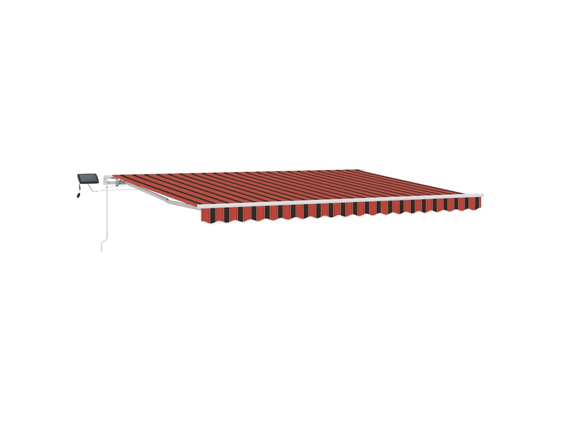 Maison Exclusive - Toldo Retráctil Naranja Y Marrón 450 X 300 Cm Tela Y Acero