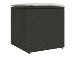Caja de cojín de mimbre negro 50 x 50 x 50 cm MAISON EXCLUSIVE