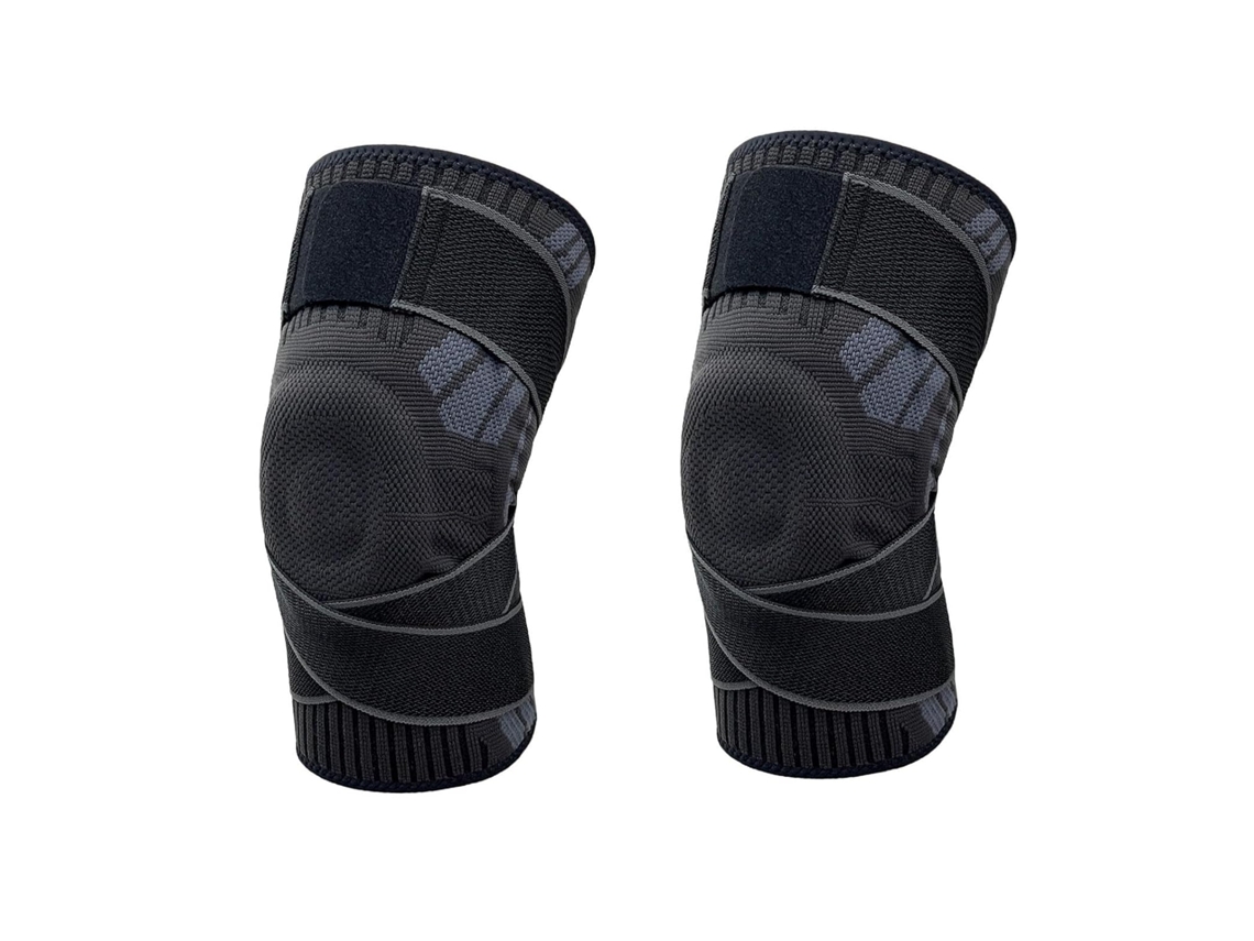 Joelheiras Respiráveis ​​ajustáveis ​​adequadas Para Esportes E Fitness 1 Par (preto/xl)