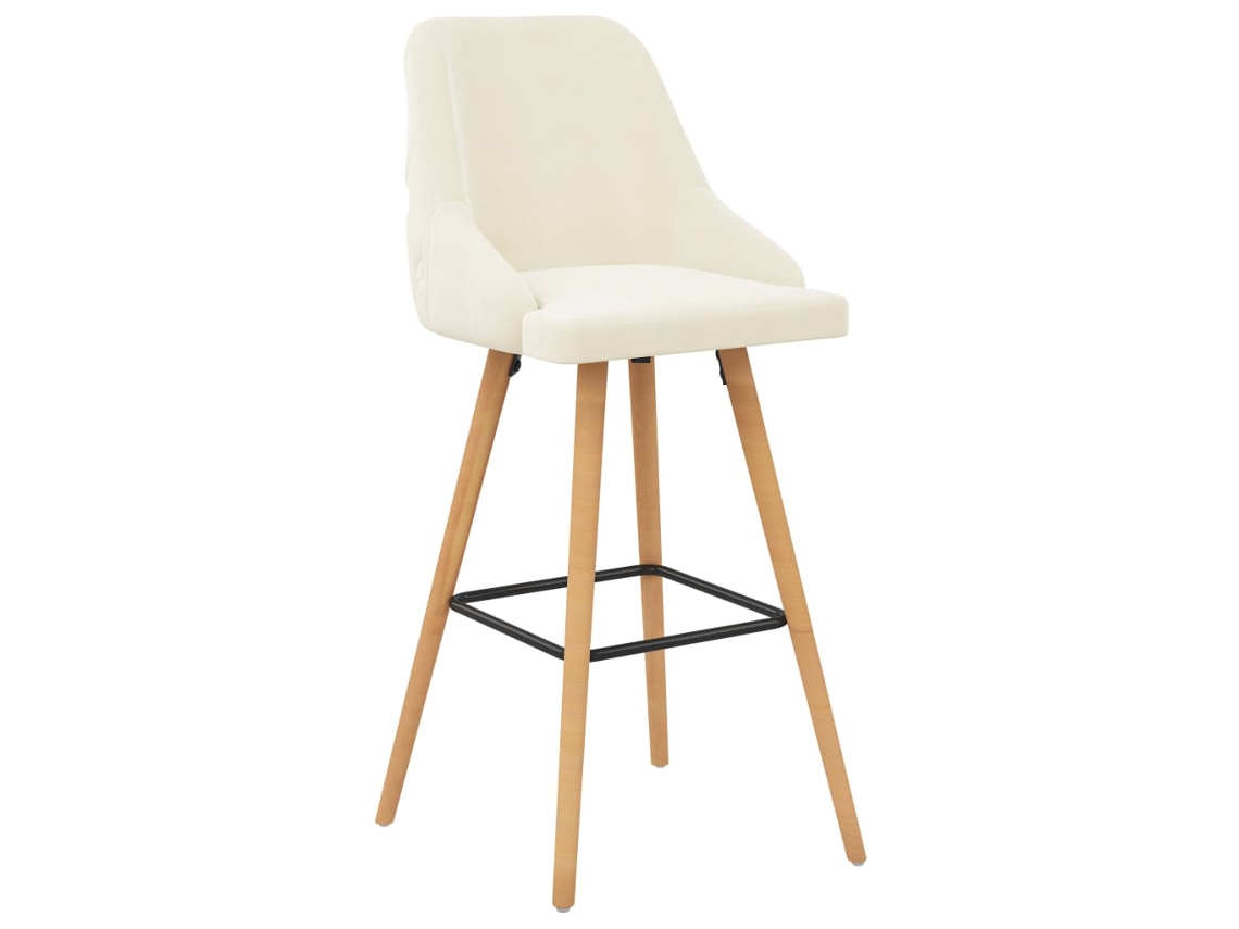 Maison Exclusive - Taburetes De Cocina 2 Unidades Terciopelo Crema