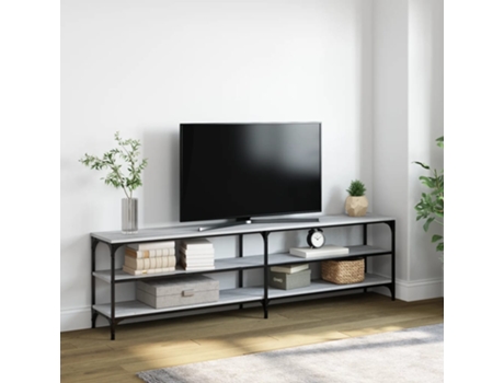 Mueble De Tv VIDAXL Gris Madera contrachapada (180x30x50 cm)