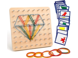 Conjunto de Placa Geométrica Madeira Montessori Brinquedos para Crianças Inspiram a Imaginação e Criatividade das