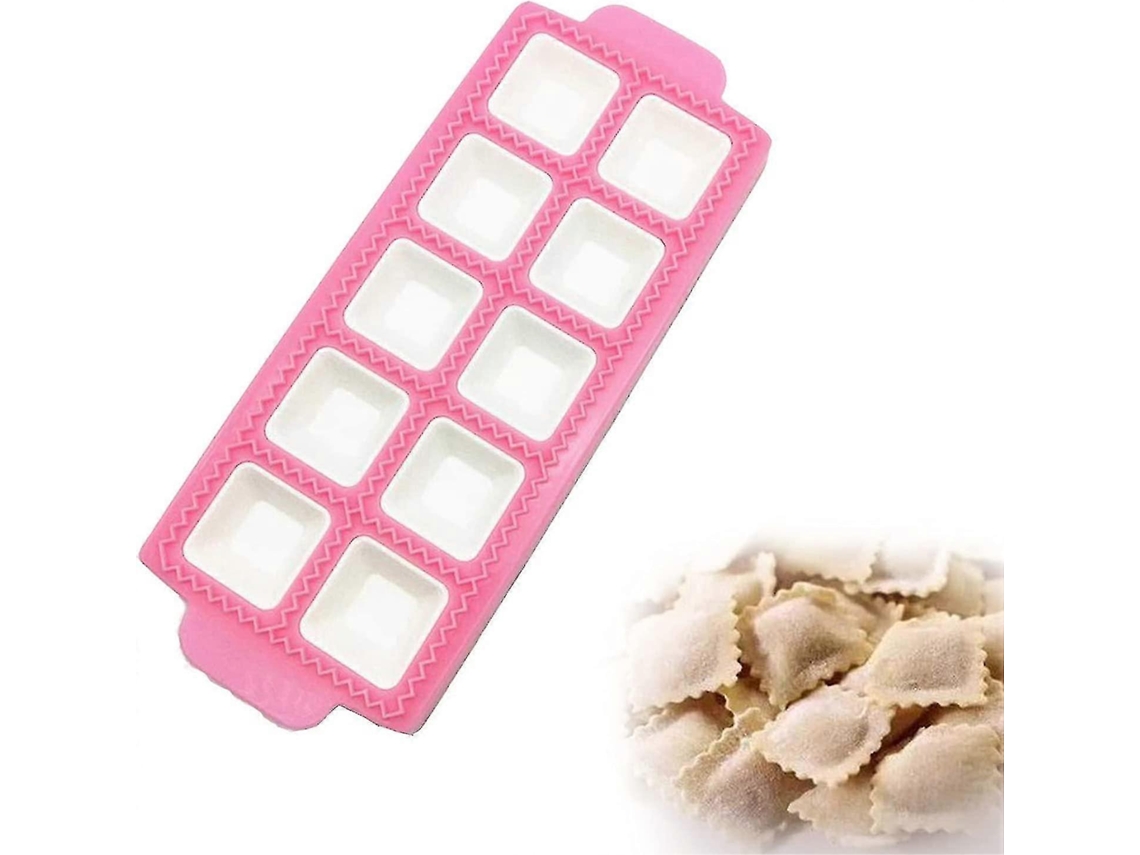 Mold Para Ravioli De Plástico - Plato Para 10 Ravioli Cuadrados - Cortador, Prensa Y Sello De Ravioli