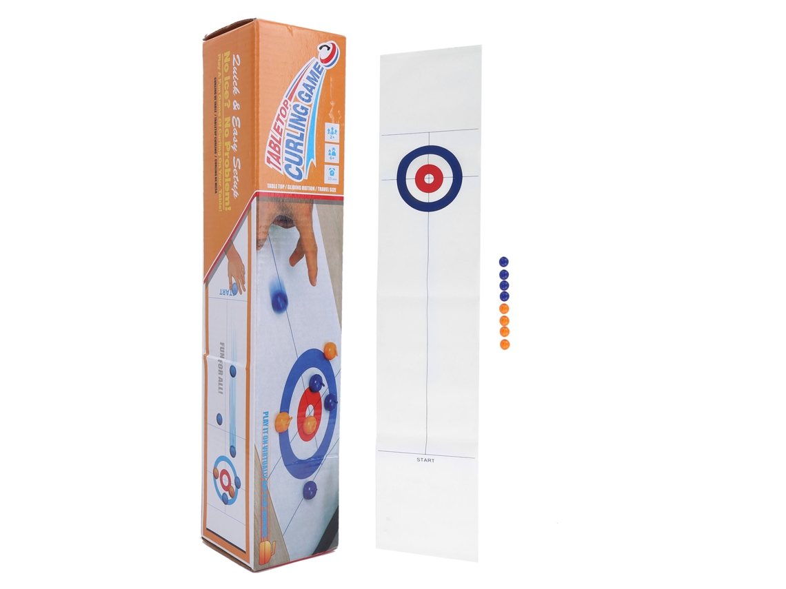 Ats-juego De Curling Portátil Para Mesa Fácil De Plegar Juguete De Curling Para Niños Y Adultos Para Fiestas